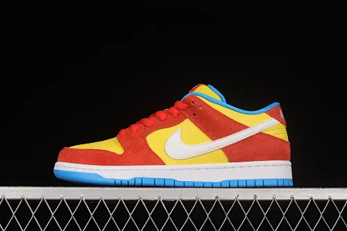 All Categories Nk SB Dunk Series Nk SB Dunk Low Low-top sneakers Nk SB Dunk Low Pro "Bart Simpson" Yellow-orange Simpson SB low-top sports and leisure sneakers BQ6817-602